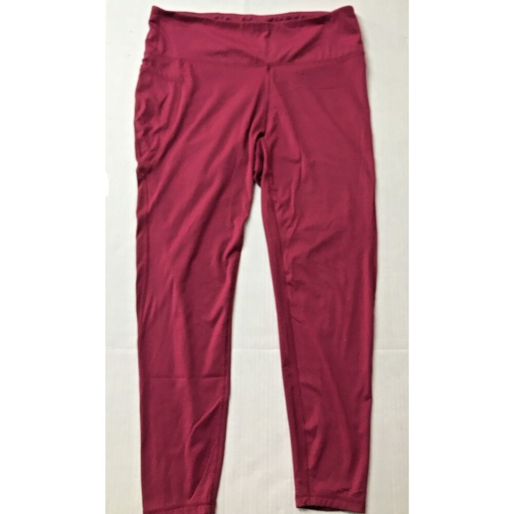 Crane Women's XL Merlot Pull On Knit Leggings Stretch Yoga Lounge Athleisure